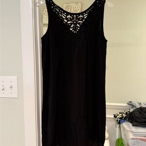 Joie Elegant Black Dress with Lace Detail